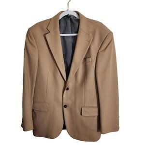 Oscar De La Renta Vintage Camel Cashmere Wool Sport Jacket Blazer  Size 41R